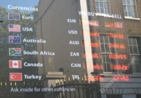 currency exchange: rates, digital sign